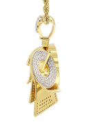 Mens Gold Plated Rope Chain & Money Sign Pendant | Appx. 18 Grams