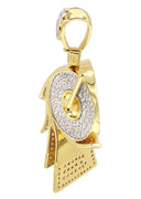Mens Gold Plated Money Sign Pendant | 10 Grams