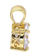 Mens Gold Plated Cubic Zirconia Pendant | 8.3 Grams