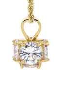 Mens Gold Plated Rope Chain & Cubic Zirconia Pendant | Appx. 19 Grams
