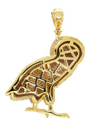Mens Gold Plated Owl Pendant | 16.8 Grams