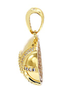 Mens Gold Plated Football Pendant | 7.3 Grams