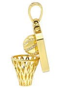 Mens Gold Plated Basketball Pendant | 22.3 Grams