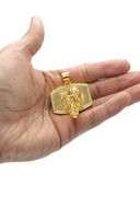 Mens Gold Plated Basketball Pendant | 22.3 Grams