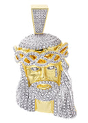Mens Gold Plated Jesus Head Pendant | 80 Grams