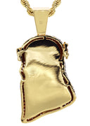 Mens Gold Plated Rope Chain & Jesus Piece Chain | Appx. 88.8 Grams