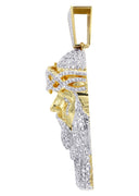 Mens Gold Plated Jesus Head Pendant | 80 Grams