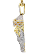 Mens Gold Plated Rope Chain & Jesus Piece Chain | Appx. 88.8 Grams