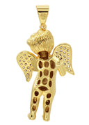 Mens Gold Plated Angel Pendant | 11.4 Grams