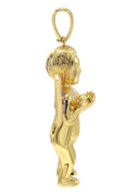 Mens Gold Plated Angel Pendant | 11.4 Grams