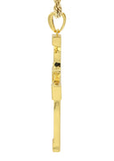 Mens Gold Plated Rope Chain & Cross Pendant | Appx. 26.7 Grams