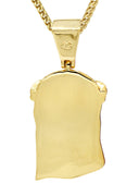 Mens Gold Plated Franco Chain & Jesus Piece Chain | Appx. 20.1 Grams