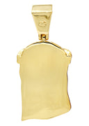 Mens Gold Plated Jesus Head Pendant | 12.1 Grams