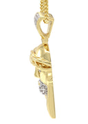 Mens Gold Plated Franco Chain & Jesus Piece Chain | Appx. 20.1 Grams