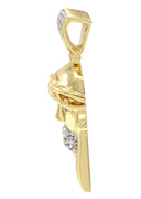 Mens Gold Plated Jesus Head Pendant | 12.1 Grams