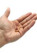 Mens Gold Plated Ruby Pendant | 4.3 Grams