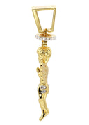 Mens Gold Plated Angel Pendant | 6.2 Grams