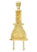 Mens Gold Plated Plug Pendant | 15.4 Grams