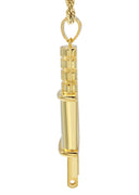 Mens Gold Plated Rope Chain & Plug Pendant | Appx. 23.4 Grams