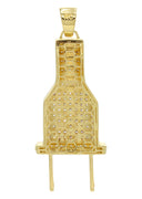 Mens Gold Plated Plug Pendant | 15.7 Grams