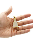 Mens Gold Plated Plug Pendant | 15.7 Grams