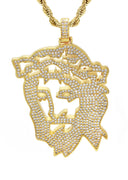 Mens Gold Plated Rope Chain & Jesus Piece Chain | Appx. 46.5 Grams