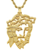 Mens Gold Plated Rope Chain & Jesus Piece Chain | Appx. 46.5 Grams