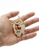 Mens Gold Plated Jesus Head Pendant | 38.5 Grams