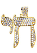 Mens Gold Plated Chai Pendant | 11.4 Grams