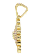 Mens Gold Plated Dog Tag Pendant | 25 Grams