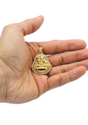 Mens Gold Plated Buddha Pendant | 10 Grams