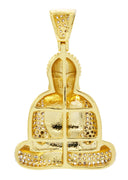 Mens Gold Plated Buddha Pendant | 6 Grams