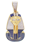 Mens Gold Plated Pharaoh Pendant | 8 Grams