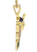 Mens Gold Plated Rope Chain & Pharaoh Pendant | Appx. 16 Grams