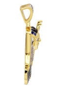 Mens Gold Plated Pharaoh Pendant | 8 Grams