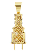 Mens Gold Plated Plug Pendant | 11.8 Grams