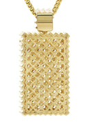 Mens Gold Plated Franco Chain & Dog Tag Pendant | Appx. 28 Grams