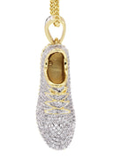 Mens Gold Plated Franco Chain & Sneaker Pendant | Appx. 30.9 Grams