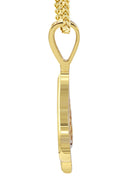 Mens Gold Plated Franco Chain & Ace of Spades Pendant | Appx. 15.9 Grams