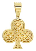 Mens Gold Plated Clover Pendant | 10.8 Grams