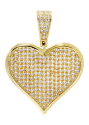 Mens Gold Plated Heart Pendant | 11.5 Grams
