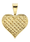 Mens Gold Plated Heart Pendant | 11.5 Grams