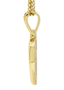 Mens Gold Plated Cuban Link Chain & Heart Pendant | Appx. 19.5 Grams