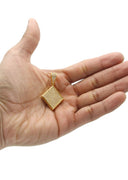 Mens Gold Plated Iced Out Pendant | 8.1 Grams