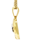 Mens Gold Plated Cuban Link Chain & Emoji Pendant | Appx. 16 Grams