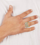Mens Gold Plated Eternity Ring | 14.1 Grams