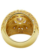 Gold Plated Clear Crystal Ring | 13.8 Grams