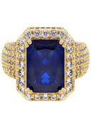 Gold Plated Sapphire Ring | 11 Grams