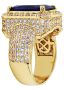 Gold Plated Sapphire Ring | 11 Grams
