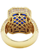 Gold Plated Sapphire Ring | 11 Grams